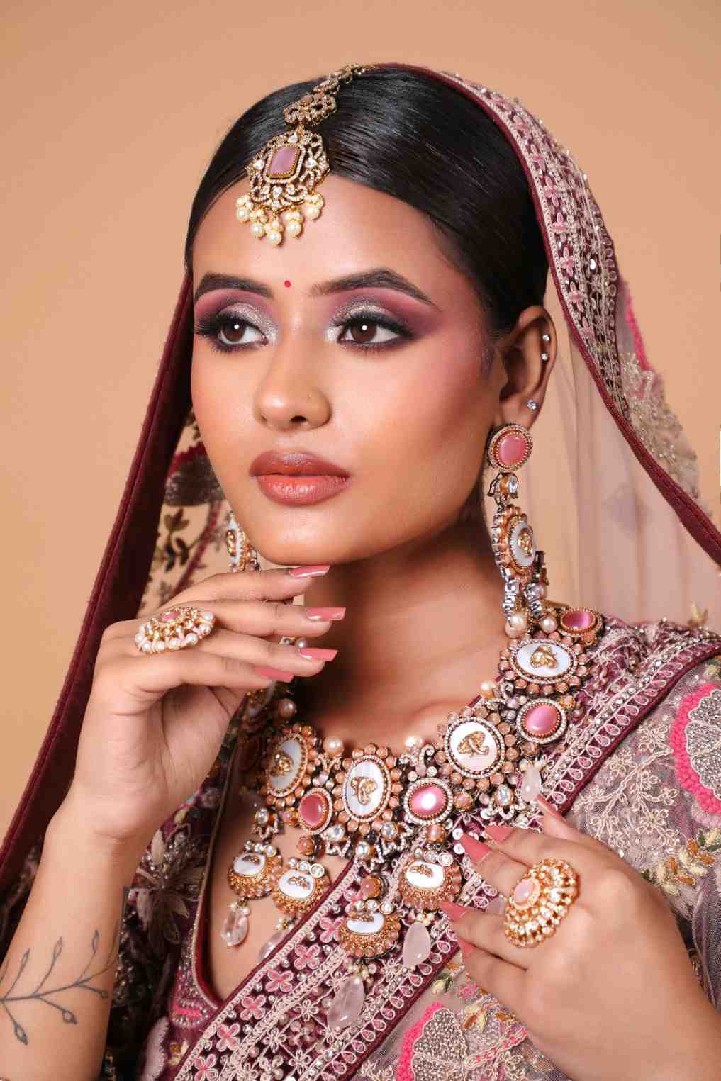 Radiant Red Bridal Makeup - Joyful & Confident Look